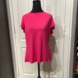 New York & Company Pink Blouse Short Sleeve (A)